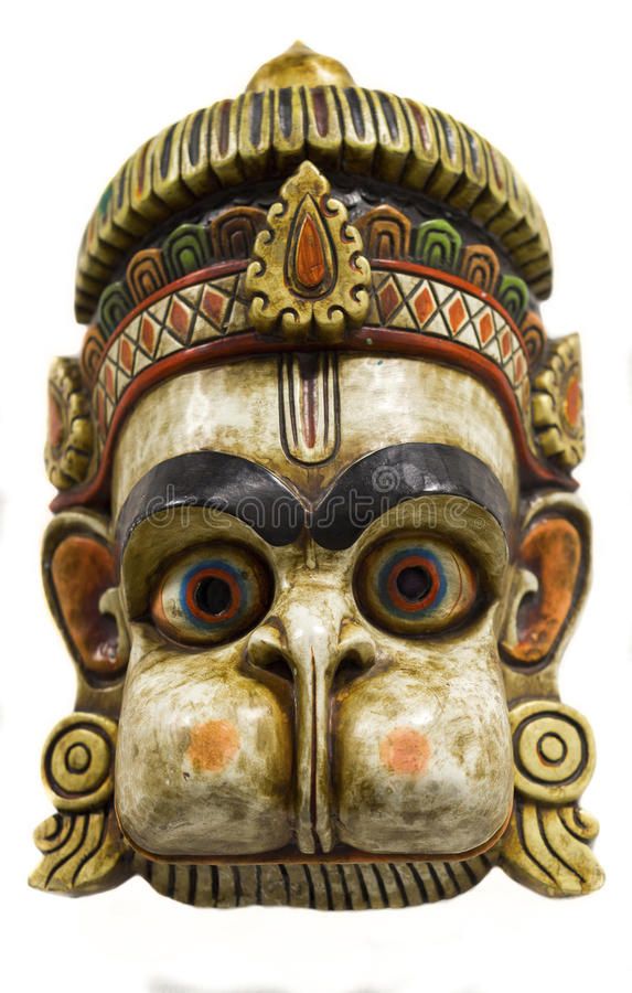 an ornate mask with large eyes and headdress on it's face royalty images