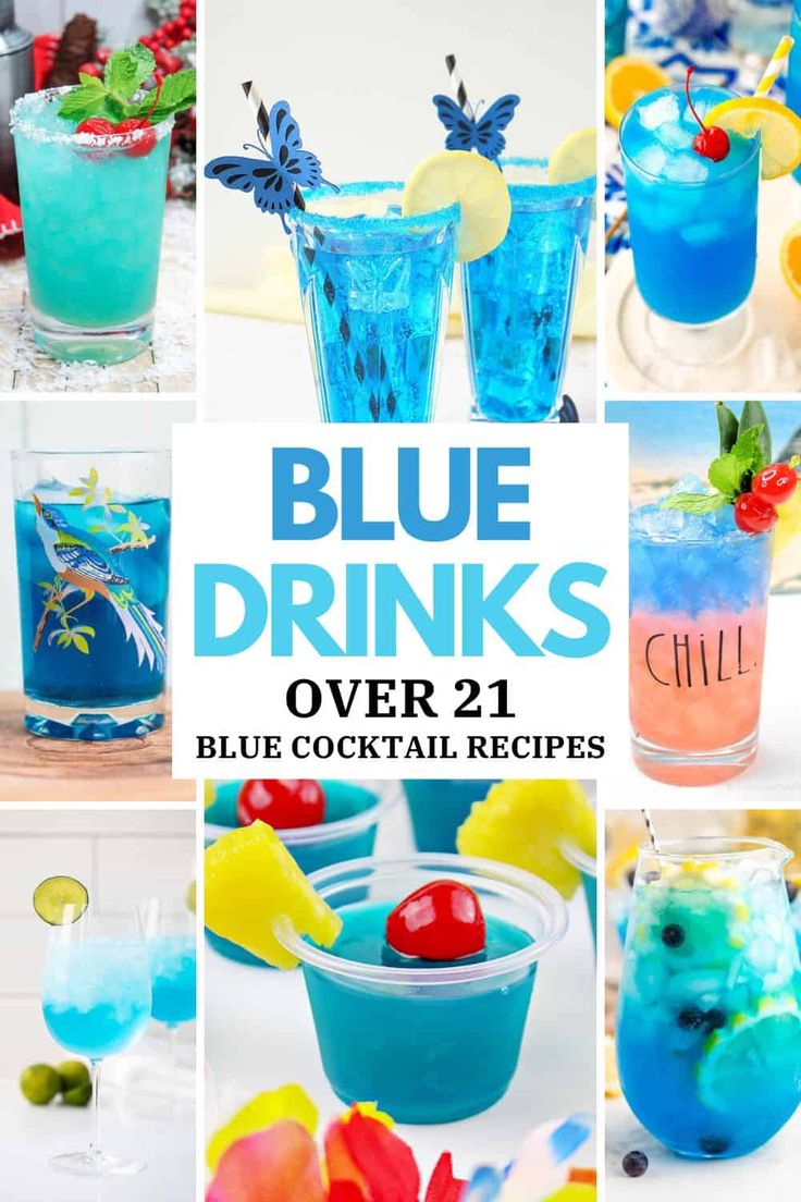 blue drinks over 24 blue cocktail recipes