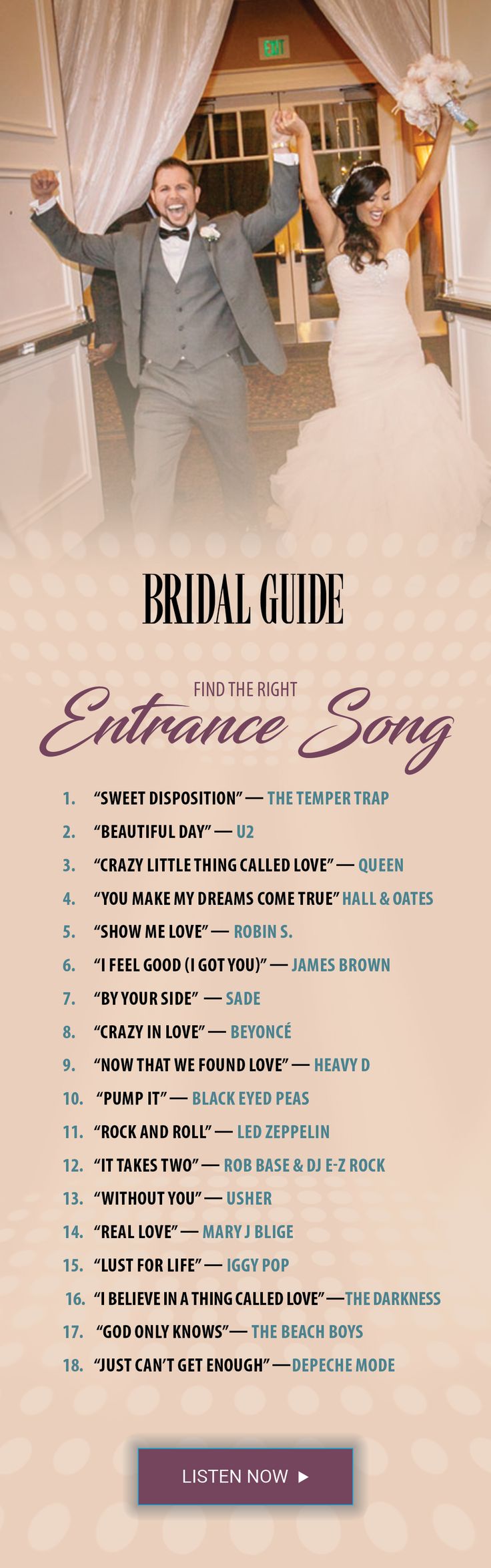 the bridal guide for brides and grooms is shown in this image with text