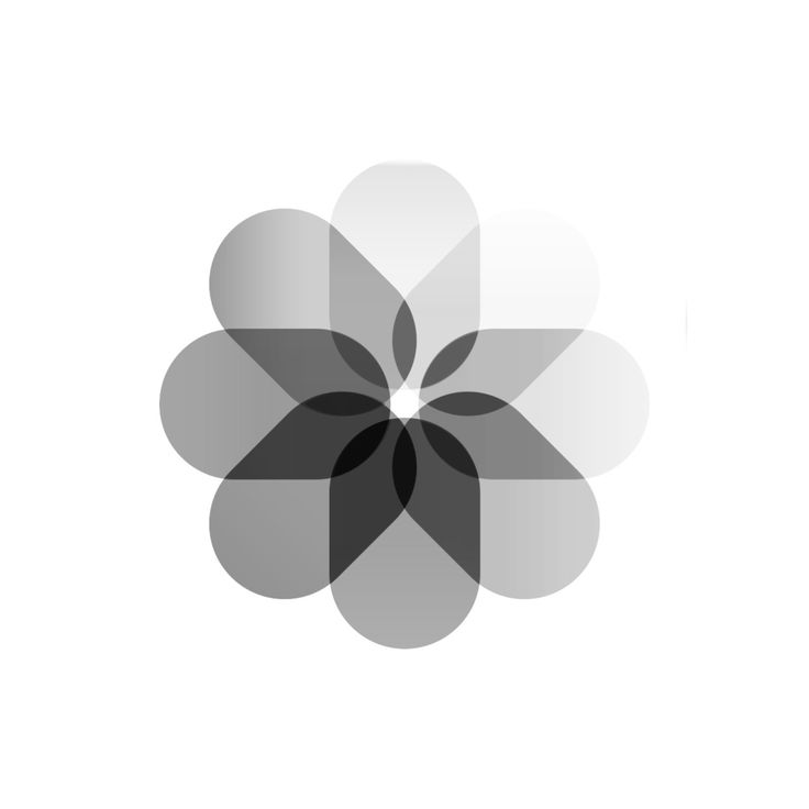 an abstract black and white flower on a white background