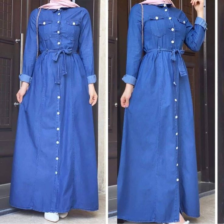 Jeans Abaya Designs, Muslim Fashion Dress Modern, Jeans Gown, Denim Abaya, Denim Kurti, Modest Attire, African Attire Dresses, Long Skirt Fashion, Modesty Outfits