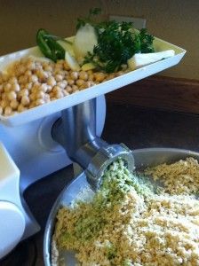 food being made in a bowl on top of a table