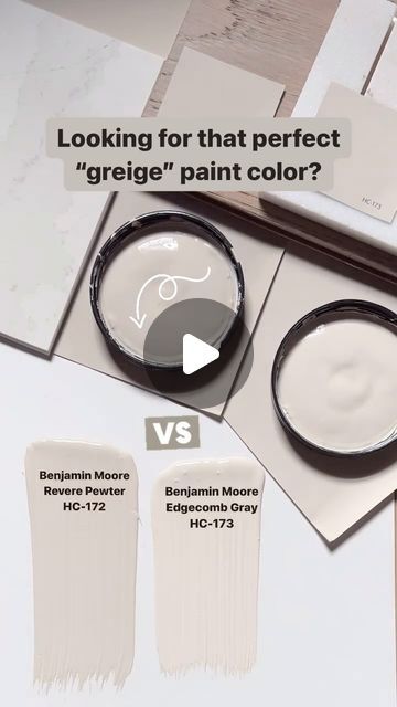 some paint samples and brushes on a table with the words looking for that perfect greige paint color?