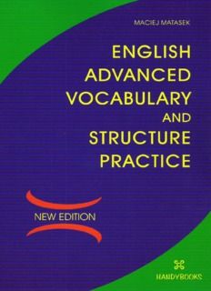 an image of the book cover for english advanced dictionary and structure practice, new edition