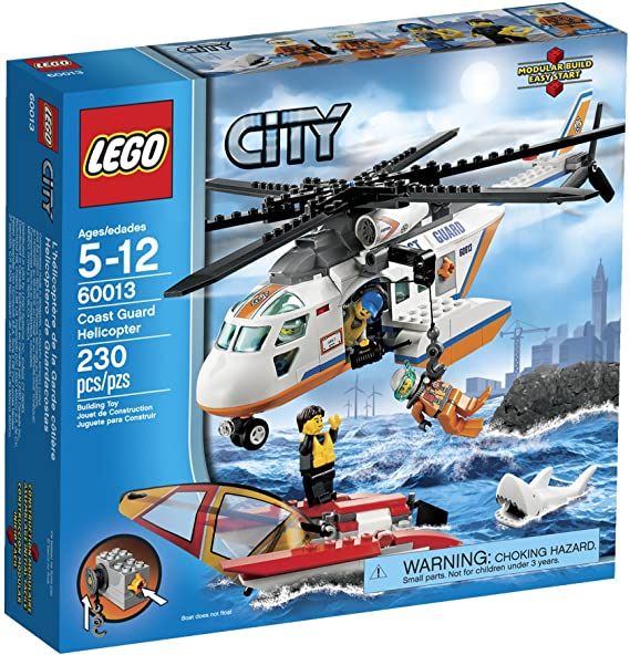 a box with a lego city helicopter on the front and an airplane in the back