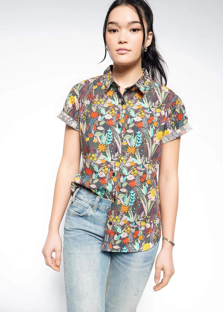 The Essential Button Up - Wildfang Gender Neutral Clothes, Vintage Birds, Mother Of Pearl Buttons, Short Sleeve Button Up, Bold Prints, Button Up, Plaid, Sleeve Length, Wardrobe