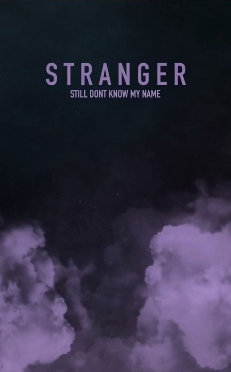 the title for strangers, with clouds in the background