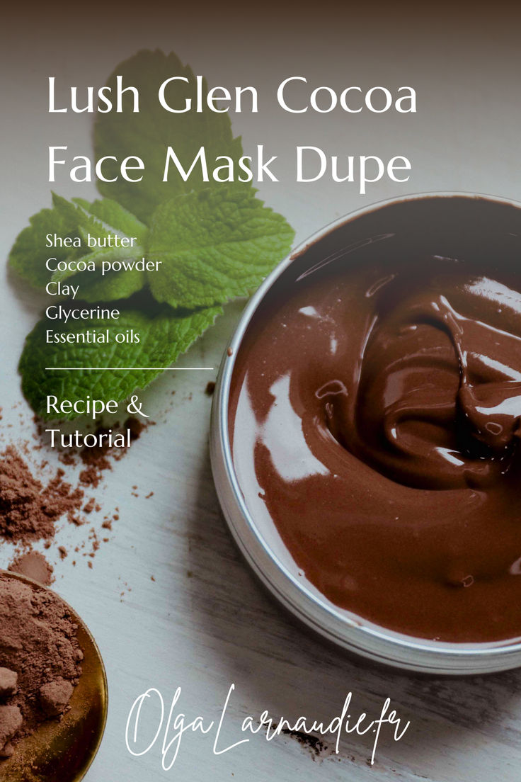 A luxurious face mask inspired by iconic Glen Cocoa from Lush - easy recipe! 

#facemask #lushinspired #chocolatefacemask Cocoa Face Mask, Lush Face Mask Diy, Lush Face Mask, Holistic Spa, Spa Suite, Chocolate Face Mask, Face Mask Diy, Charcoal Face Mask, Face Mask Recipe