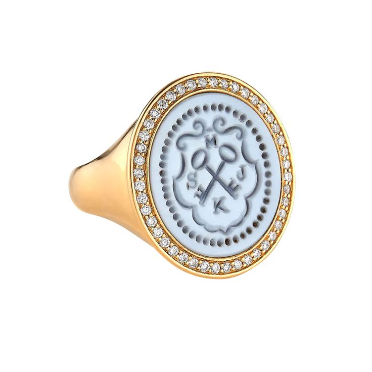 ASHA by Ashley McCormick Diamond Oval Bespoke Ring – Asha By ADM Engraved Signet Ring, Engraved Stone, Oval Signet Ring, Stone Engraving, Bespoke Rings, Signet Rings, 18k Gold Ring, Bespoke Jewellery, Team Member