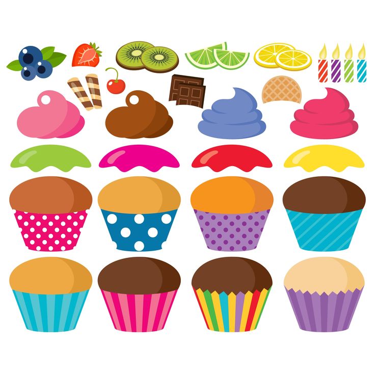 an assortment of cupcakes with different toppings