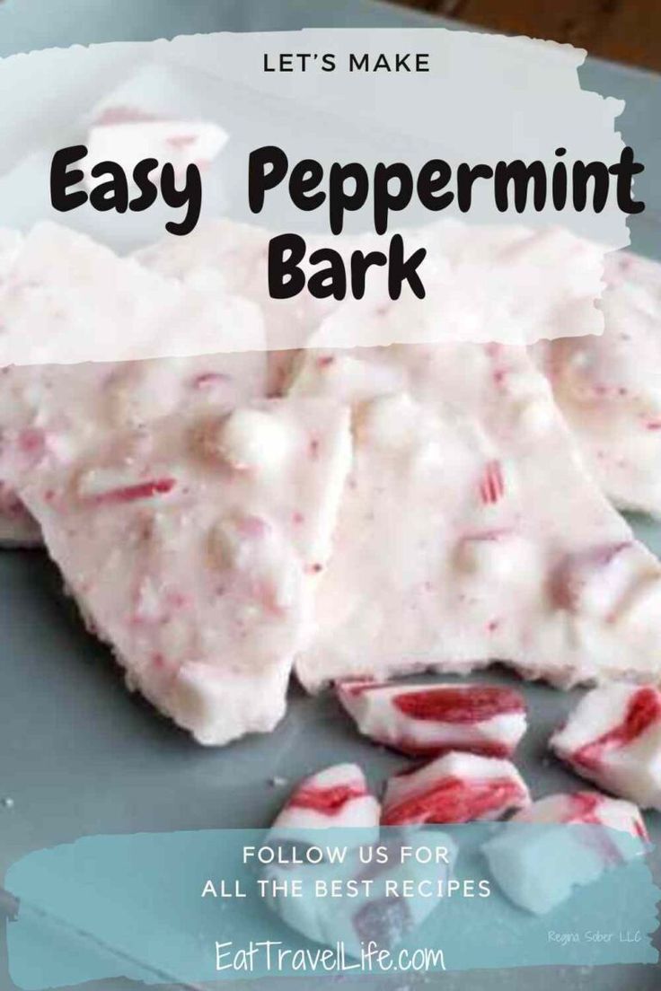 plate of white peppermint bark for how you can make it yourself Christmas Peppermint Bark, Peppermint Bark Recipe, Homemade Peppermint Bark, Peppermint Bark Recipes, Vegan Ice Cream Recipe, Christmas Recipes Easy, Peppermint Christmas, Holiday Favorite Recipes, Easy Holiday Recipes