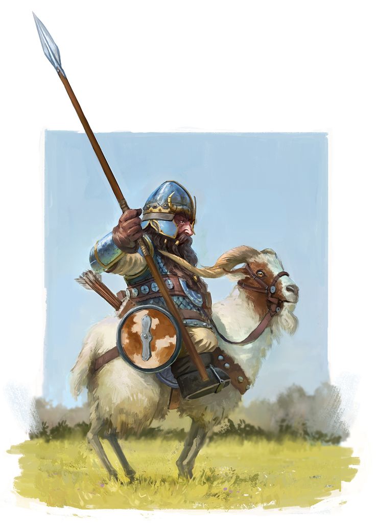 Dwarven Goat Rider (Collab) by JordyLakiere.deviantart.com on @DeviantArt Even Mehl Amundsen, Guerriero Samurai, Arte Pulp, Fantasy Races, Jrr Tolkien, Game Character Design, Fantasy Concept Art, High Fantasy, Fantasy Warrior