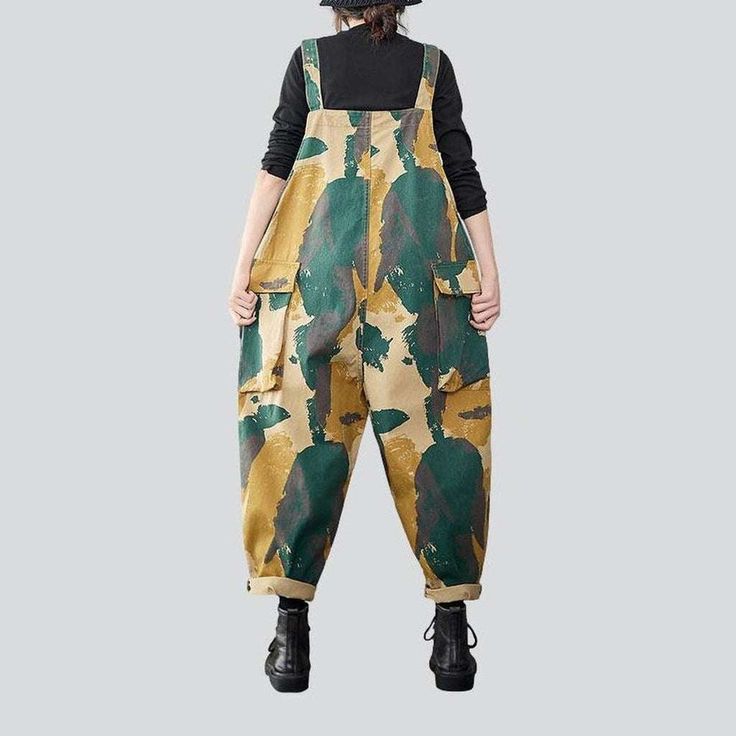 Unveil your inner style icon with our signature military-inspired Y2K cargo jumpsuit from the 2023 Spring-Summer Collection!Why You'll Fall In LoveInspired by the legendary fashion sense of the Y2K era. this jumpsuit features a harmonious blend of nostalgia and modern fashion. Every detail. from its vibrant painted prints to its sanded finish. will transform your look into a timeless masterpiece.Unmissable Highlights: Y2K Inspired: Step back into the millennium's iconic fashion scene with this j Summer Utility Jumpsuits And Rompers, Khaki Cotton Jumpsuits And Rompers For Fall, Casual Khaki Cotton Jumpsuit, Casual Khaki Cotton Jumpsuits And Rompers, Cotton Jumpsuits With Cargo Pockets For Fall, Camouflage Jumpsuits And Rompers For Summer, Fall Cotton Jumpsuits With Cargo Pockets, Cotton Jumpsuits And Rompers With Cargo Pockets For Fall, Fall Cotton Jumpsuits And Rompers With Cargo Pockets