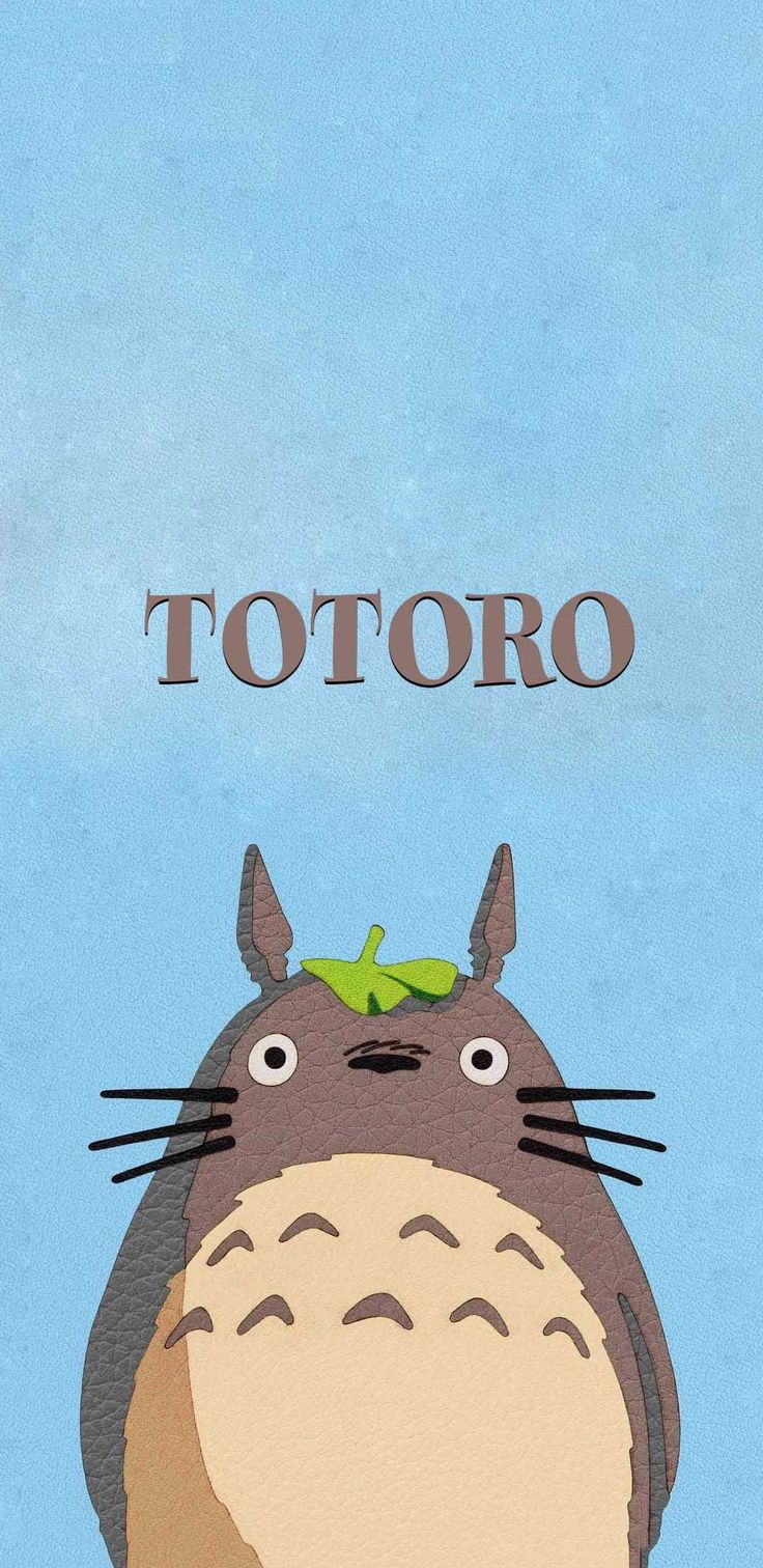 an image of a cartoon character with the word totoro above it