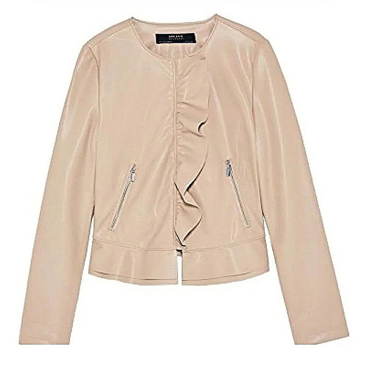 Beige Faux Leather Jacket From Zara. Never Worn (Doesn't Fit ) But Super Cute. Ruffle Details And Ruffle Peplum Hem With Silver Zippers. Tiny Imperfection In 3rd Picture. Elegant Beige Leather Jacket For Spring, Chic Cream Leather Jacket With Zipper Closure, Chic Zara Outerwear With Zipper Closure, Chic Cream Leather Jacket For Spring, Chic Beige Leather Jacket For Fall, Chic Beige Leather Jacket For Spring, Zara Beige Leather Jacket For Fall, Chic Brown Zara Leather Jacket, Silver Zipper