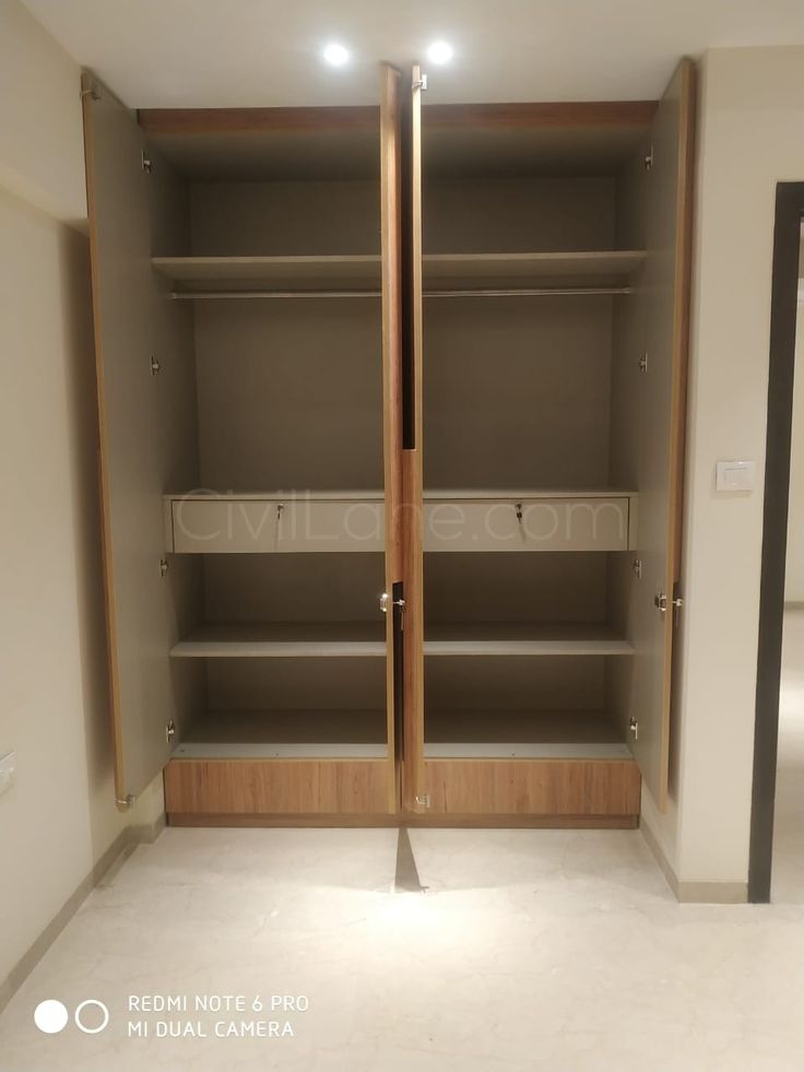 Wardrobe Internal Section Details Cubords Inside Design, Single Wordroab Design, Gents Wardrobe Internal, Inner Laminates For Wardrobe, Inner Design Of Wardrobe, Wall Drops Bedrooms, Cupboard Inner Designs, Wardrobe Compartment Design, Single Wardrobe Design Bedroom