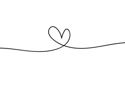 a line drawing of two hearts in the shape of a heart