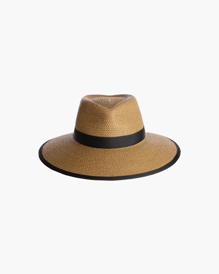 Suncrest Natural/Black Eric Javits Straw Fabric, Small Leather Accessories, Straw Visor, Gold Sand, Visor Hat, Women's Headwear, Navy Linen, Natural Gold, Leather Hats