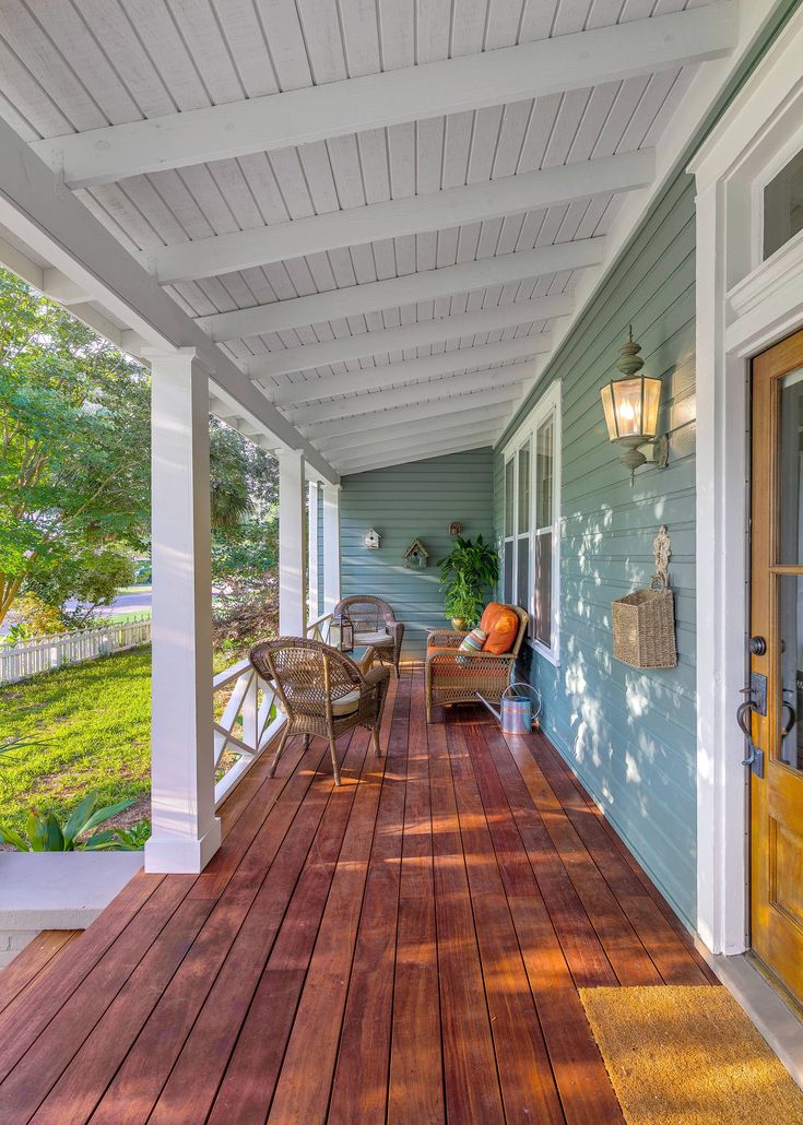 the front porch is clean and ready for us to use