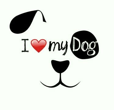 i love my dog with a heart on the nose and an inscription that says i love my