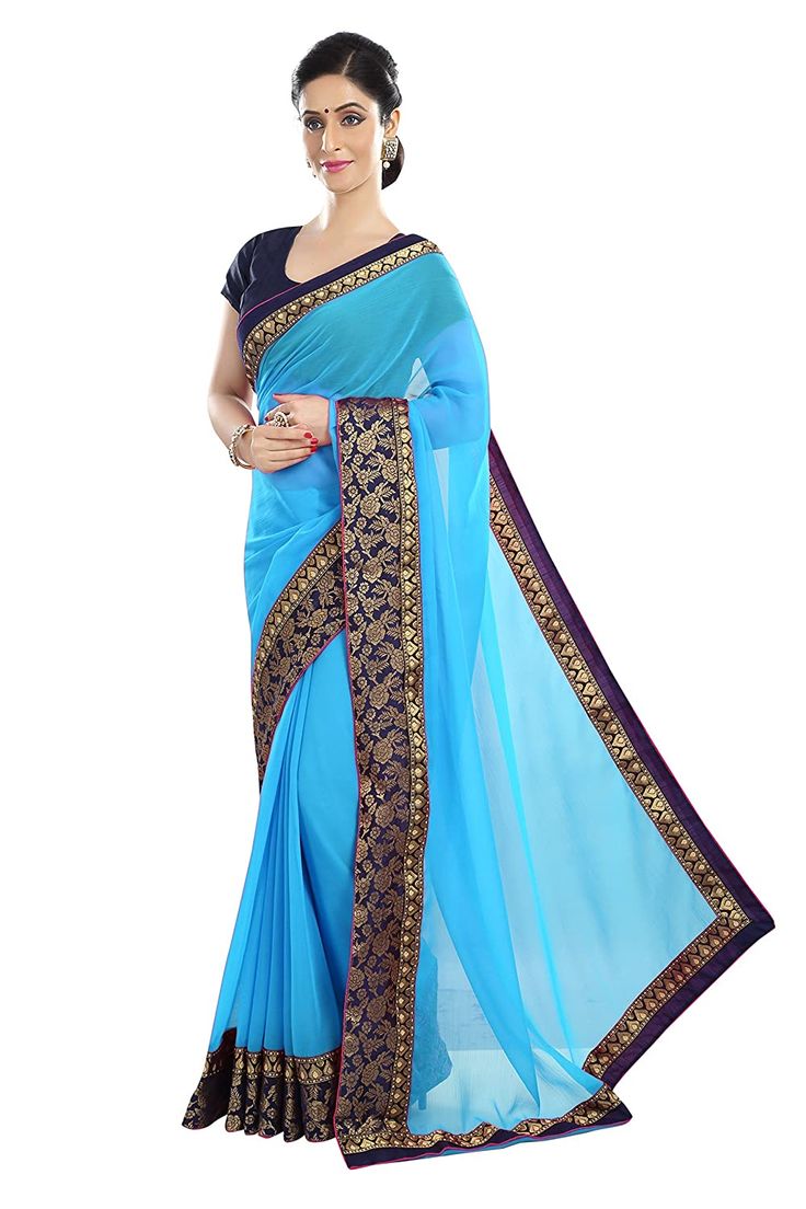 It is beautiful saree you can wear it any time it is a Saree with Blouse Piece #awesome #amazing #attractive #Impressive #wonderful #super #Best #Beautiful #stylish #fashion #fancy #saree #sitblogs #somethingistrending Lace Border Saree, Saree Green, Fashion Bazaar, Sparkle Blouse, Online Shopping Sarees, New Saree Designs, Border Saree, Latest Sarees, Indian Attire