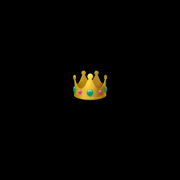 a gold crown on a black background