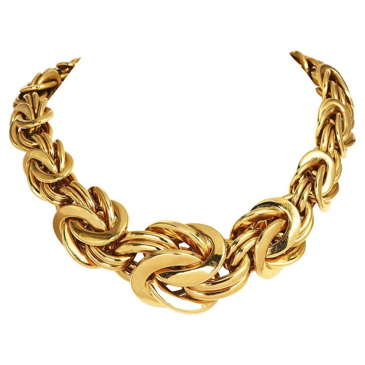 Compliment any outfit with an opulent look! This Heavy � 1980s vintage graduated byzantine design link makes this piece a rare piece to find! Crafted in luxurious solid 18K yellow, high-quality links with a highly polished finish. A jaw-dropping piece perfect for an important occasion! Weighs 279.5 grams and the total length is approximately 16.5'", secured with an insert clasp and security latch.  Remains in Excellent Condition. Accompanied by an official appraisal document. Byzantine Design, Byzantine Jewelry, Byzantine Necklace, Byzantine Chain, Gold Link Necklace, Expensive Jewelry Luxury, 14k Yellow Gold Necklace, Mens Gold Jewelry, Necklace Craft