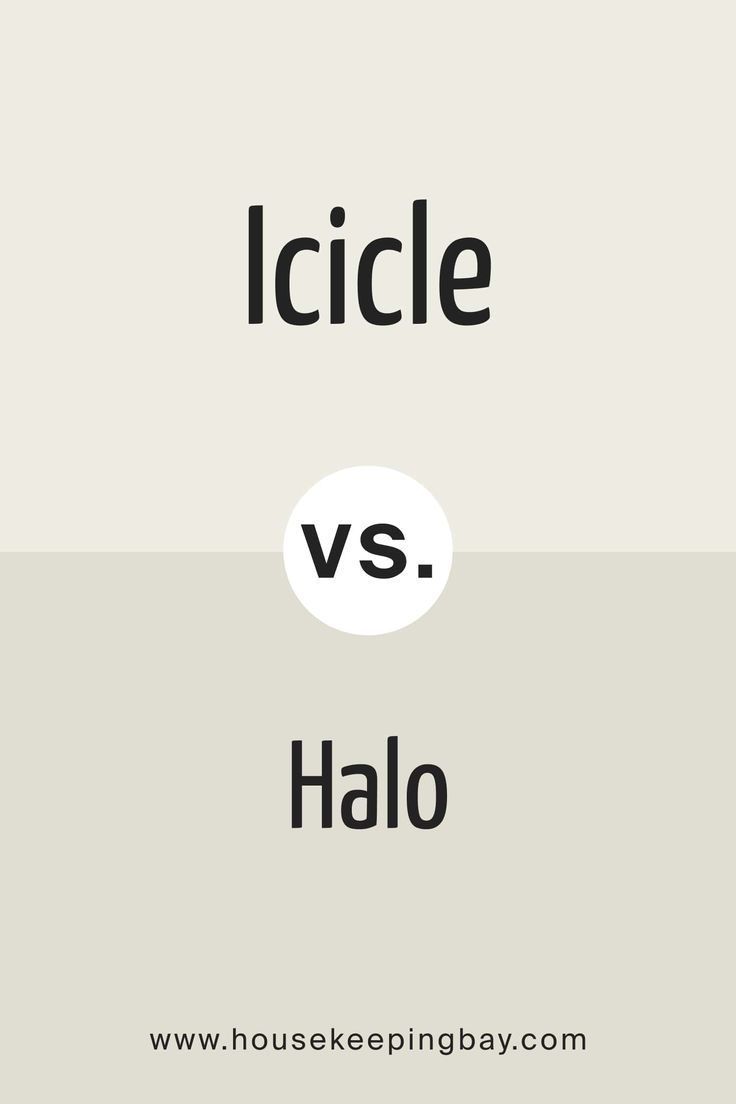 Icicle vs Halo by Benjamin Moore Benjamin Moore Halo Paint, Halo Benjamin Moore Paint, Bm Halo Paint Color, Halo Benjamin Moore, Sw Rock Candy, Benjamin Moore Halo, Benjamin Moore Green, Off White Paint Colors, Off White Paint