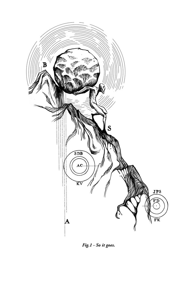 a black and white drawing of a mountain