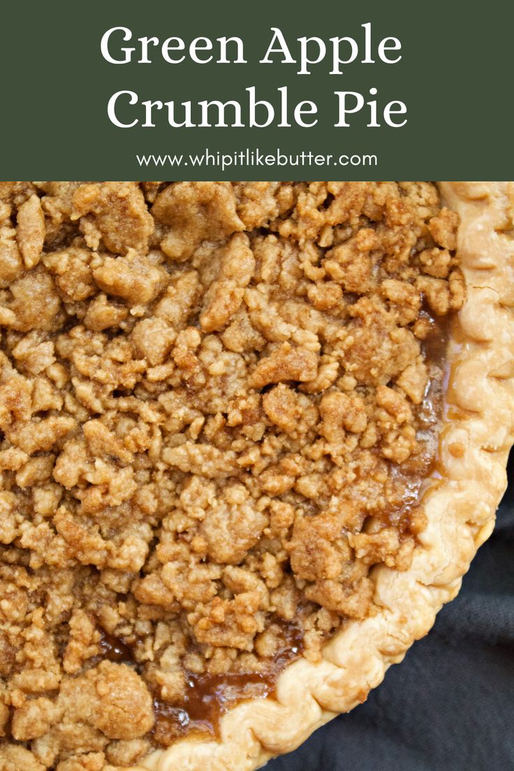 Image of Green Apple Crumble Pie Green Apple Recipes Granny Smith, Green Apple Dessert Recipes, Green Apple Pie Recipe, Green Apples Dessert, Green Apple Pie, Green Apple Recipes, Brown Sugar Pie, Apple Brown Sugar, Brown Sugar Butter