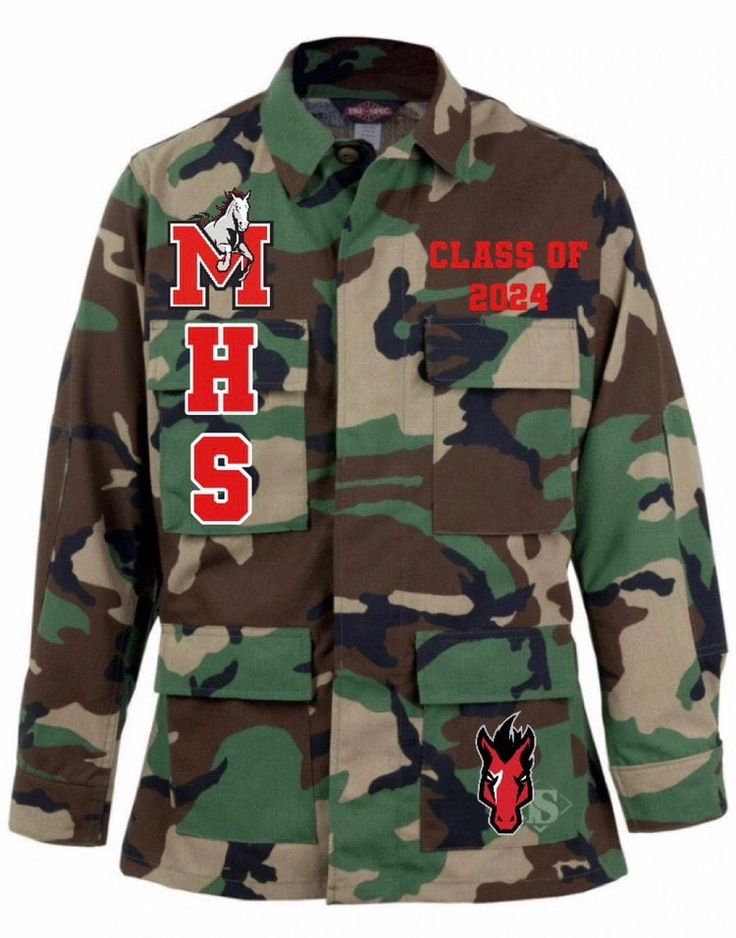 Camo jacket. With vinyl logo details. Jacket has the option to be customized with graduation year.  Jacket includes 2 front logos and one back logo. Jackets are unisex in size and run large. Please read size chart for best fit. School Spirit Outerwear For Streetwear In Fall, School Spirit Outerwear For Fall Streetwear, Portsmouth Va, Hampton University, Vinyl Logo, Graduation Year, Sequin Sleeve, Camo Jacket, Portsmouth