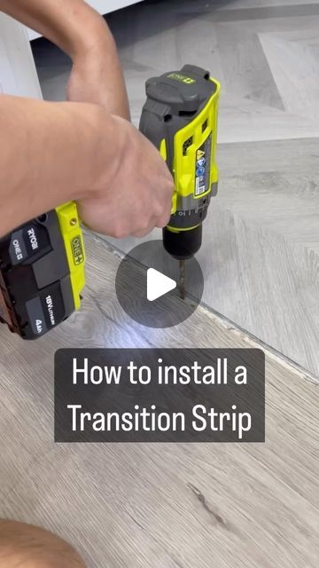 a video demonstrating how to install a transition strip for laminate flooring and wood floors