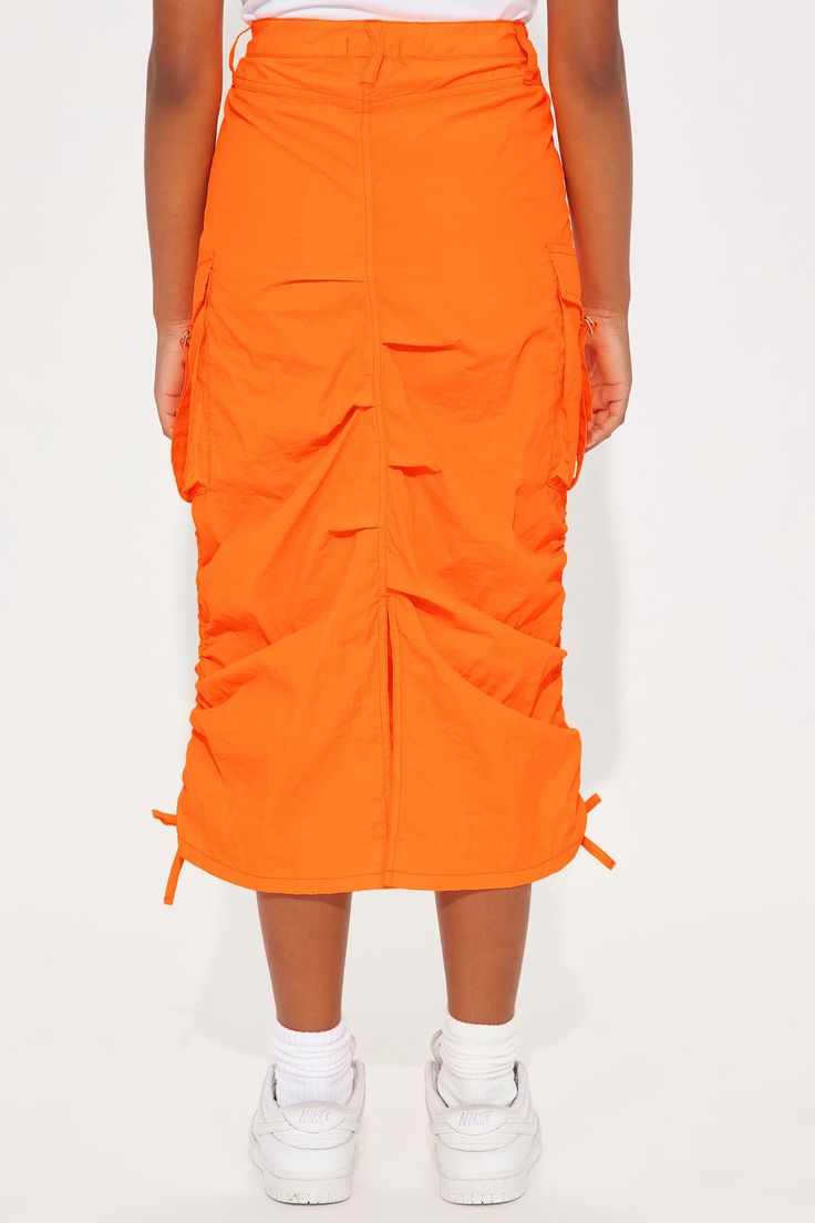 Available In Orange And Neon Pink. Maxi Skirt Solid Cargo Pockets Button Closure 100% Nylon Imported | Mini Nylon Cargo Maxi Skirt in Orange size 4 by Fashion Nova Pink Maxi Skirt, Luxe Clothing, Service Women, Swim Shoes, Pink Maxi, Shorts Skirts, Popular Outfits, Orange Fashion, Jeans Jumpsuit