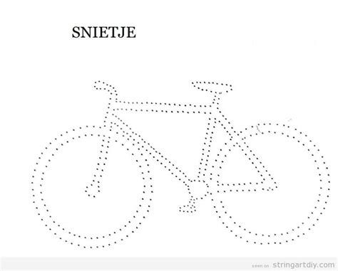 a bicycle is shown in the shape of a dotted line