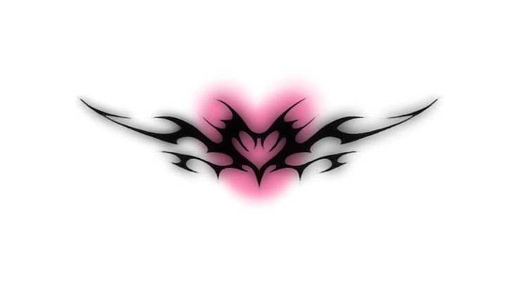 an abstract tattoo design with pink and black colors