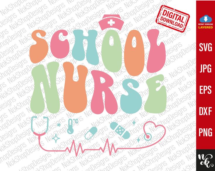 the school nurse svg file is shown