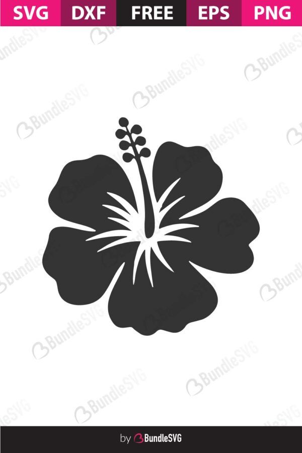 a black and white silhouette of a flower with the words svg dxf free eps