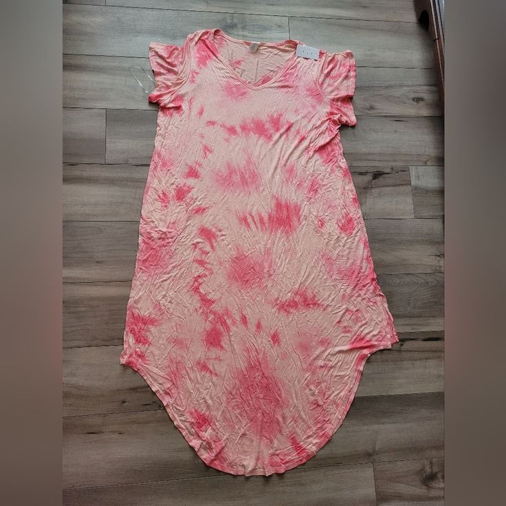 Livi Peachy Pink Tyedye Maxi Dress Nwt Sz 18/20 Has Pockets On Both Sides. Tie Dye V-neck Spring Dress, Spring Tie Dye V-neck Dress, Casual Flowy Tie Dye Dress, Casual Flowy Tie-dye Dress, Spring Tie-dye V-neck Dress, Flowy Tie Dye Dresses For Spring, Flowy Tie-dye Dresses For Spring, Fitted Tie Dye Dress With Short Sleeves, Fitted Tie Dye Short Sleeve Dress