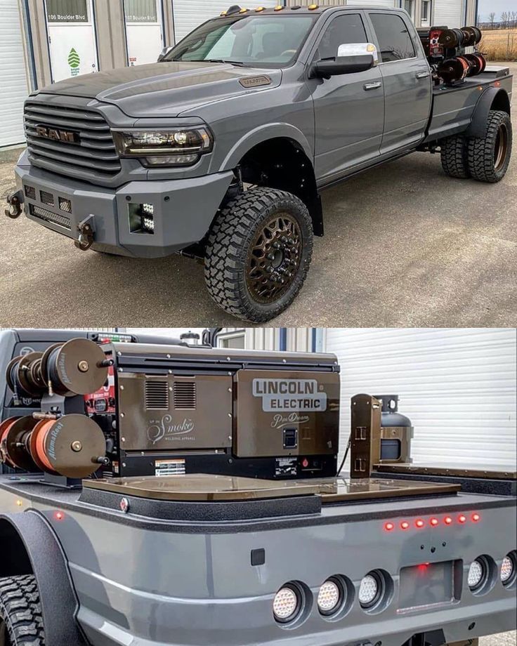 the front and back view of a truck