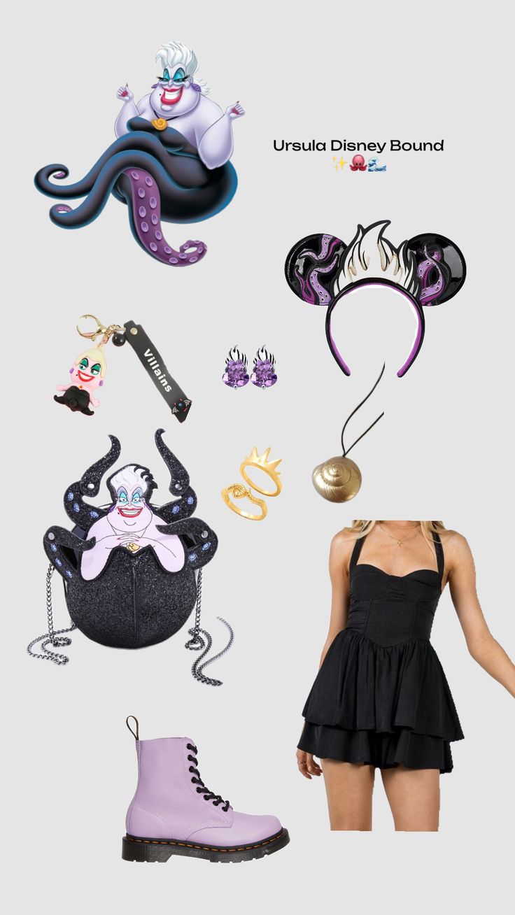 various costumes and accessories are arranged in the shape of an animal, cat, mouse, frog