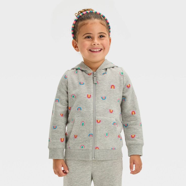 Prep your toddler for cool weather adventures in this Fleece Zip-Up Sweatshirt from Cat & Jack™. Made from midweight fleece, this hooded sweatshirt helps keep them comfy and cozy. A kangaroo pocket offers them space for stashing small toys and trinkets, while ribbed hems and ribbed cuffs lend it a neat finish and snug fit. Best of all, the full-length front zipper makes it easy to layer over their shirts and pants. Cat & Jack™: Designed for all children so you can trust it's made for yours. Playful Hooded Fleece Sweatshirt, Playful Cotton Hoodie For Playtime, Playful Hooded Fleece Top, Cotton Hoodie Sweatshirt For Playtime, Playful Hoodie With Drawstring Hood For Playtime, Hooded Cotton Sweatshirt For Playwear, Cotton Hooded Sweatshirt For Playwear, Sporty Hooded Hoodie For Playtime, Playful Fleece Hoodie For Fall