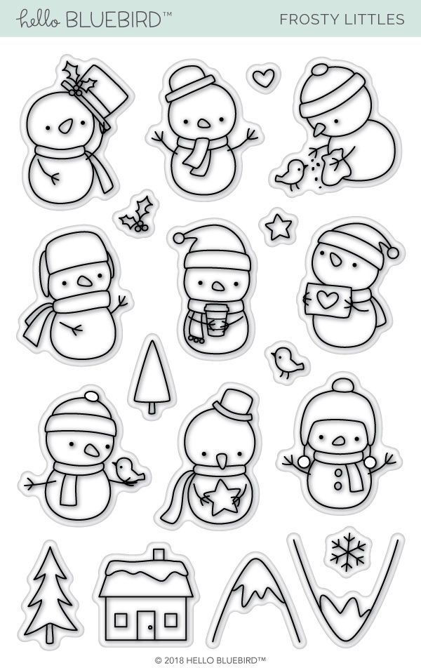 the frosty littles clear stamps are available for use on crafts and other projects