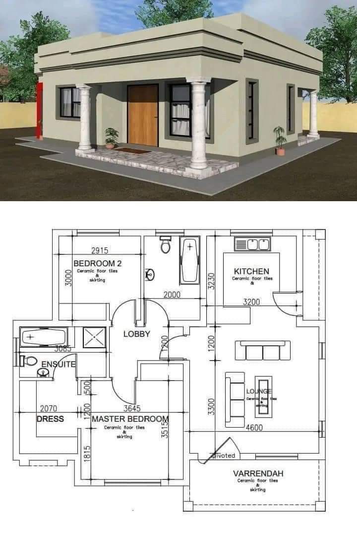 the floor plan for a small house with an attached bathroom and living room, as well as