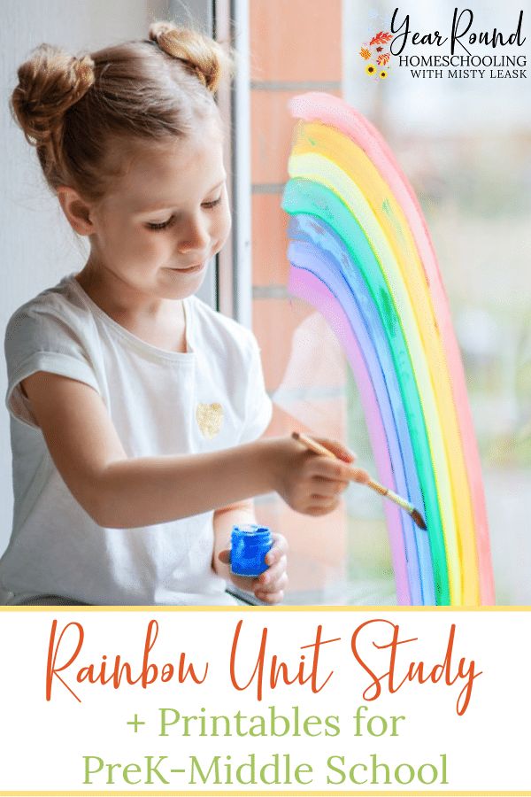 Rainbow Unit Study and Printables (PreK-Middle School) - Year Round Homeschooling Walking Water Experiment, Rainbow Facts, Rainbow In A Jar, Rainbow Experiment, Rainbow Crayon, Science Technology Engineering Math, Study Printables, Nature School, Homeschool Inspiration