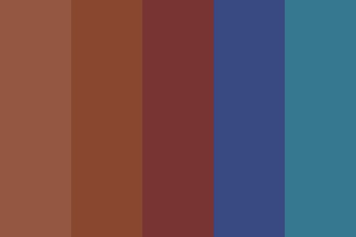 an image of the color palette in shades of blue and brown