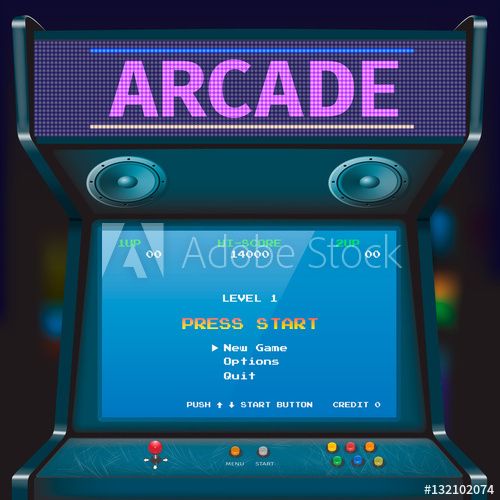 an arcade machine with the word arcade on it