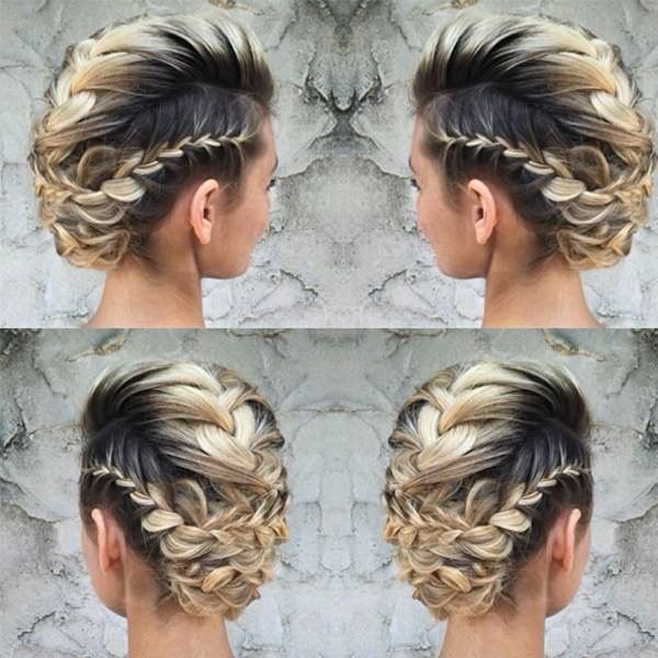 Viking Updo Short Hair, Viking Bridal Hair Updo, Wedding Mohawk Hairstyles, Viking Hairstyles Women Updo, Updos For Medium Length Hair Braid, Viking Hair Updo, Bridal Mohawk, Viking Updo, Cute Braids For Short Hair