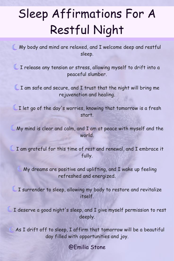 a poem with the words sleep affirmations for a restful night