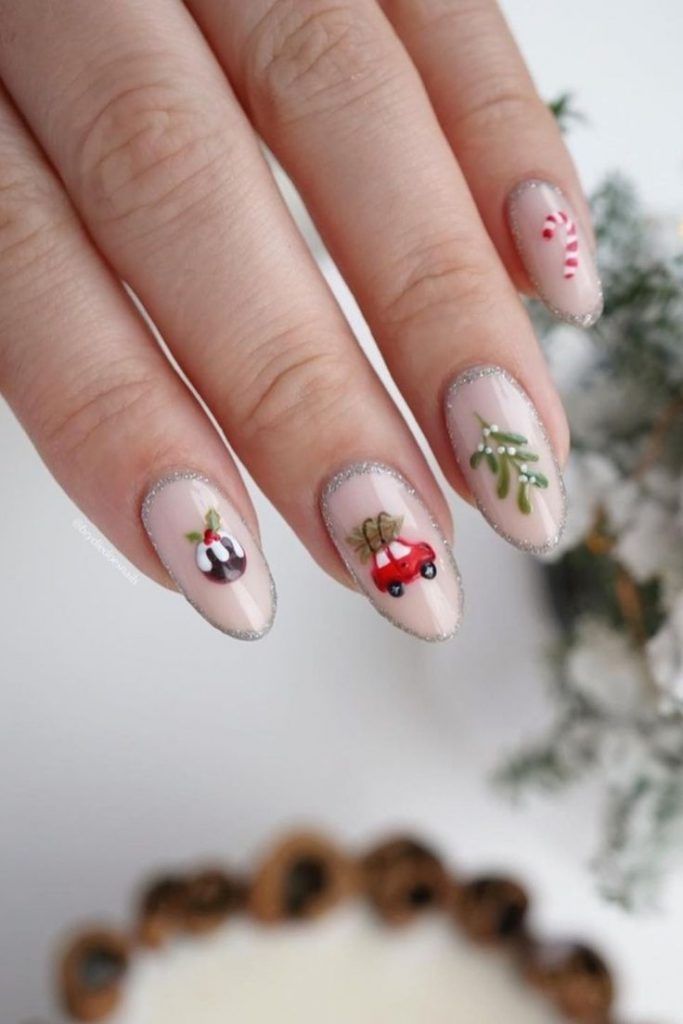 2024 Nail Trends: Designs, Almond Shapes, Glitter, and More - Lunar New Year & Christmas Winter Nails 2022 Trends, Nails Aesthetic Winter, Christmas Winter Nails, Hottest Nail Trends, Modern Nails, Christmas Gel Nails, Minimal Nails, Xmas Nails, Dream Nails