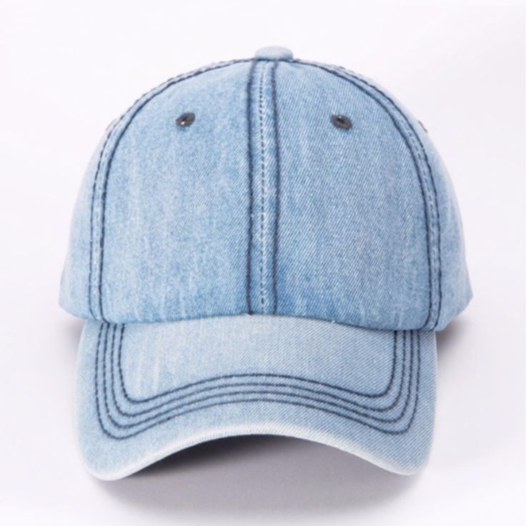 Perfect For Lounging Around, Some Fun Under The Sun, Or When You Are Having A Bad Hair Day. Caps Are Perfect! One Size Denim Blue Hat With Curved Brim, Trendy Adjustable Denim Blue Hat, Light Blue Snapback Hat, Light Blue Baseball Cap For Spring, Casual Light Blue Adjustable Trucker Hat, Trendy Light Blue Hat, One Size Fits Most, Trendy Washed Blue Hat, Light Blue Spring Baseball Cap, Light Blue Adjustable Baseball Cap With Curved Brim